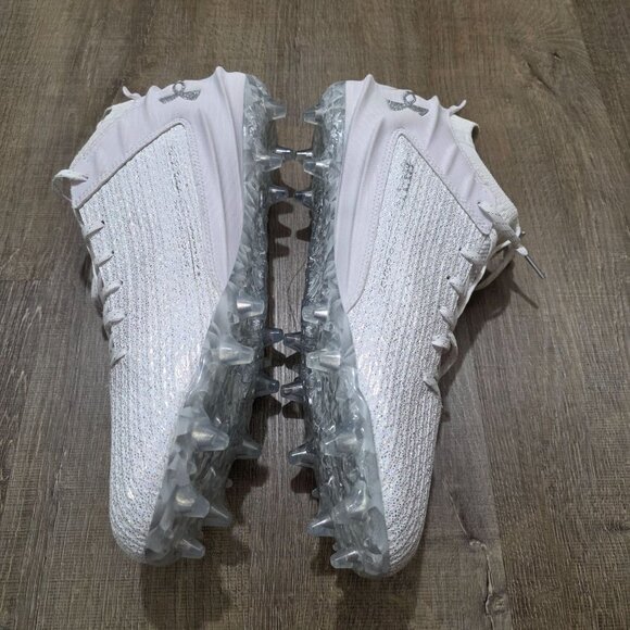 Under Armour Football Cleats Men’s 14 White Silver Diamonds New Open Box - Picture 4 of 9